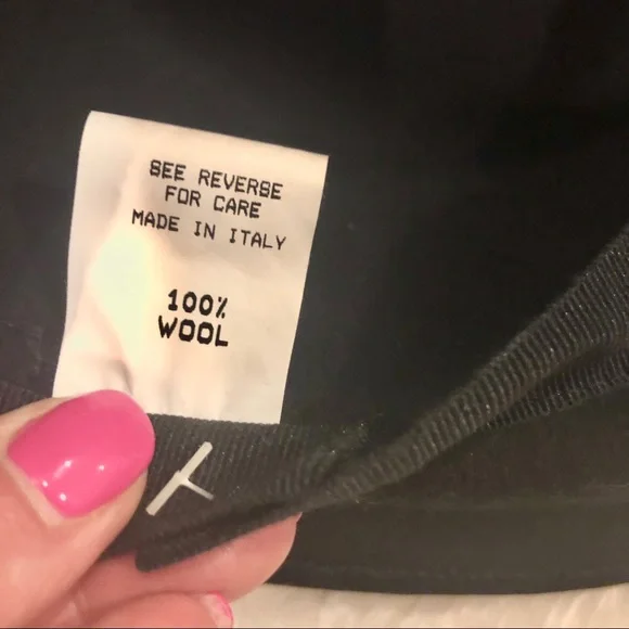 Vintage Bloomingdales Black 100% Wool Wide Brim Hat - Picture 8 of 9